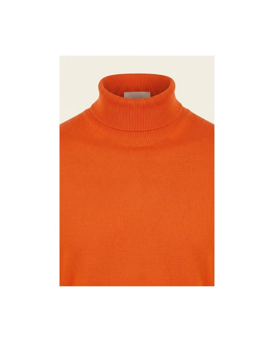 Ron Tomson Orange Roll Neck Knit Sweater for men