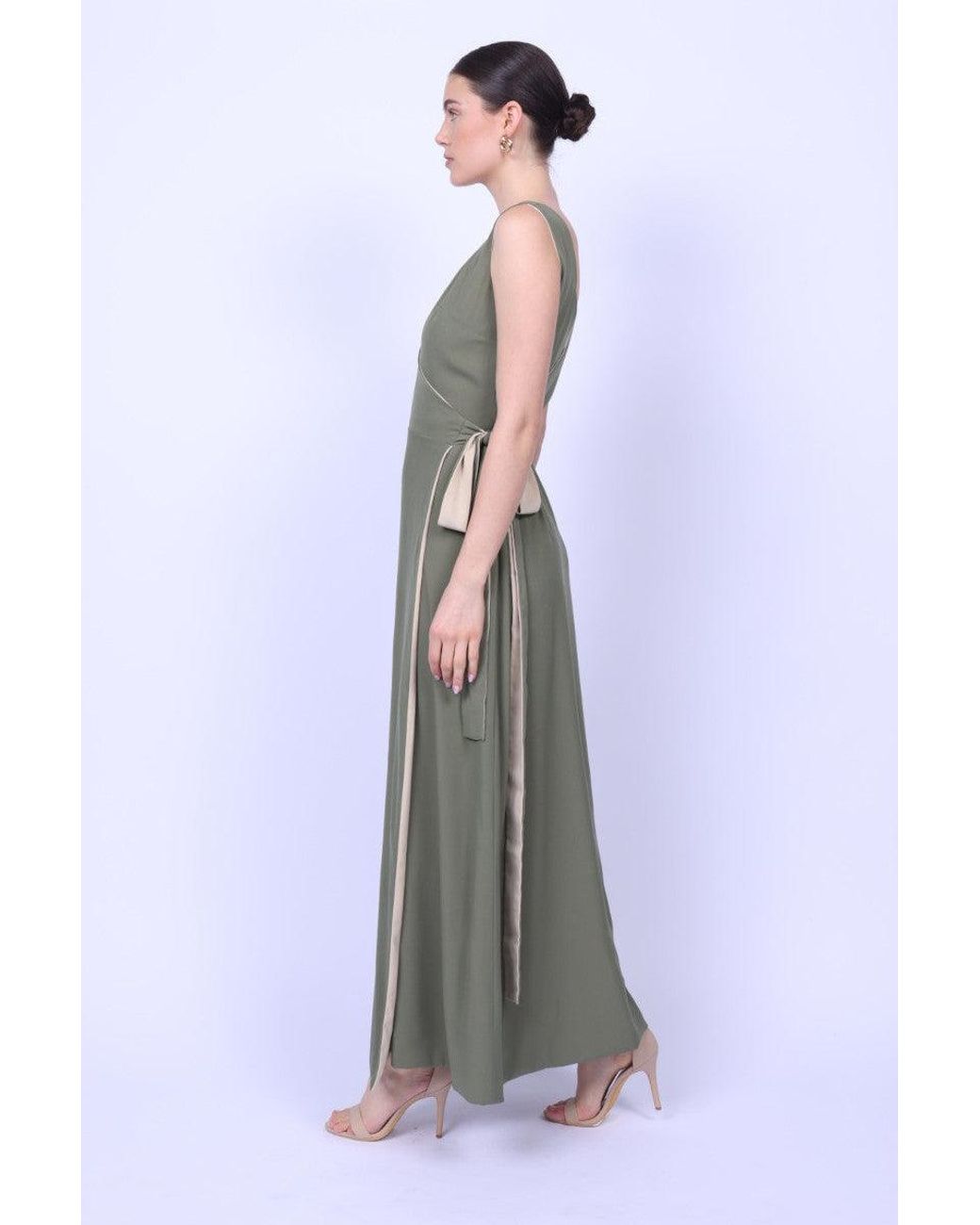 Mary Dickow Green Neutrals Malaika Dress