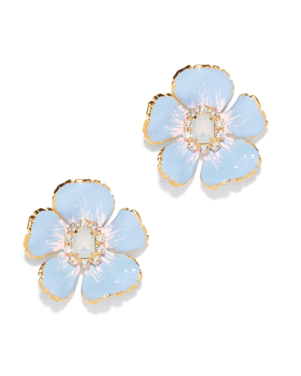 The Pink Reef Blue Small Hand Painted Floral