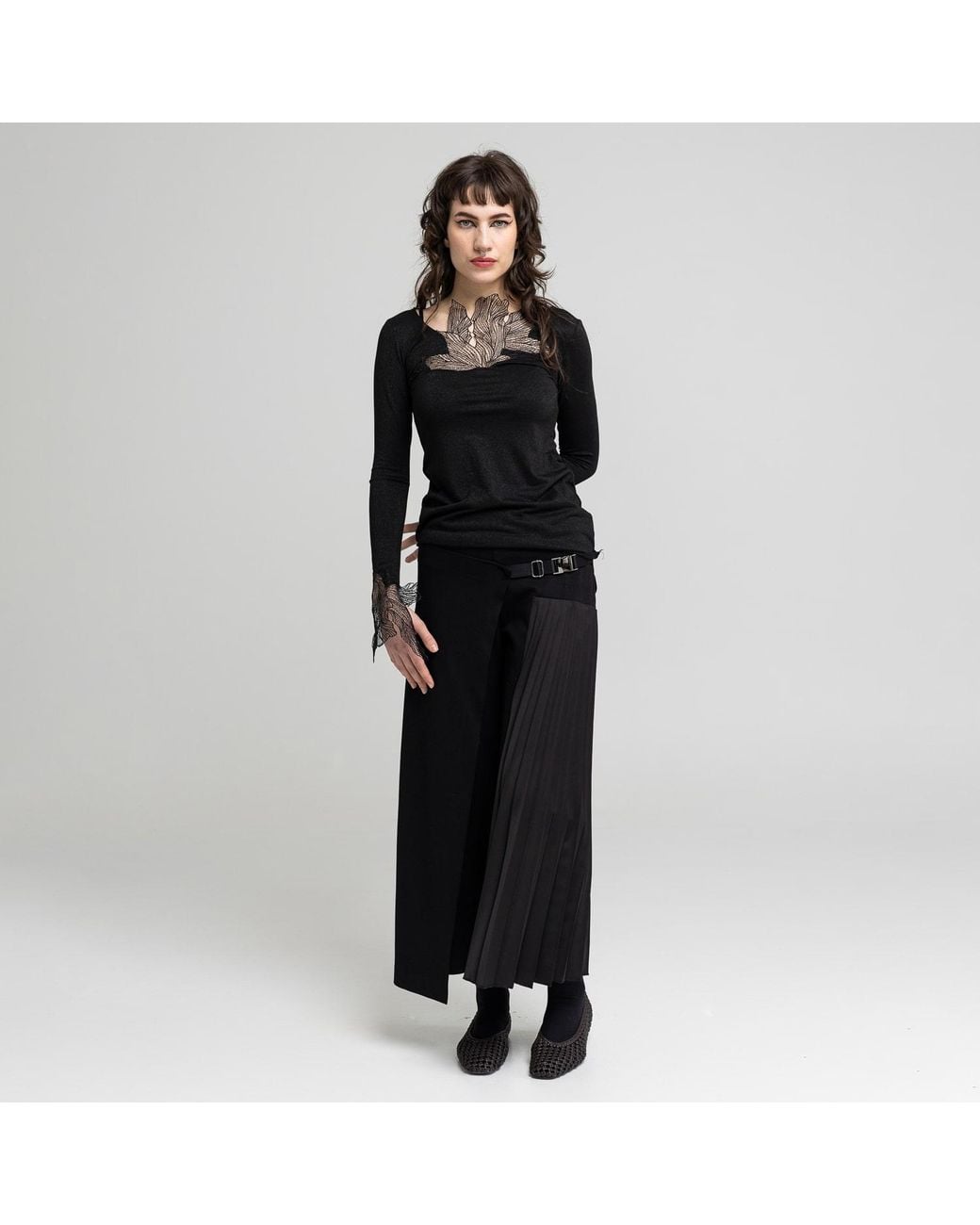 ARTISTA Blue Echo Asymmetric Leg Culottes