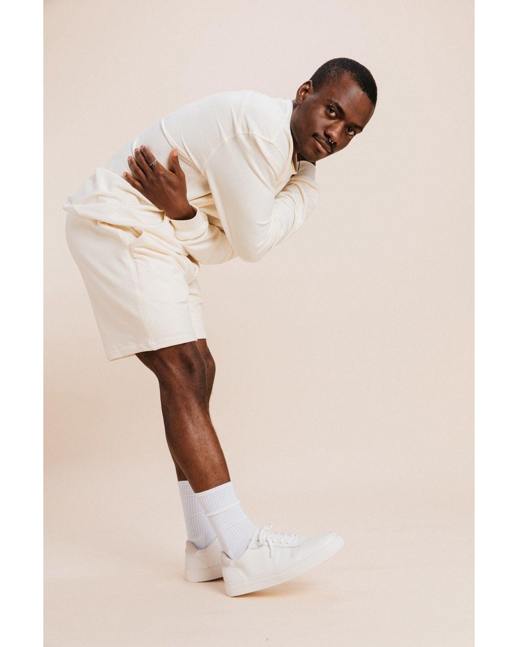 Ocio Leisurewear White Classic Softcore Crew for men