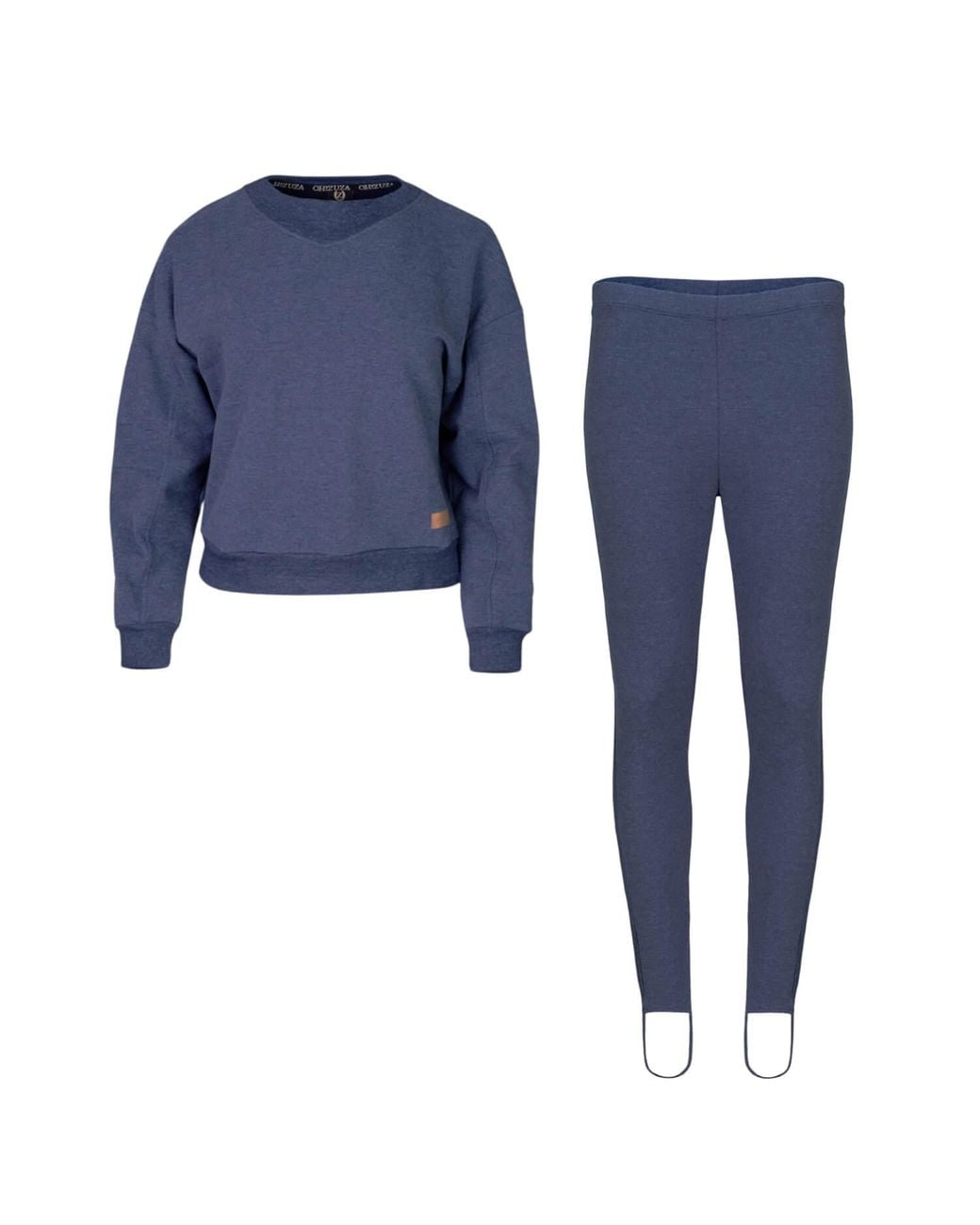 Oh!Zuza Blue Short Sweatshirt & Stirrup Leggings Set