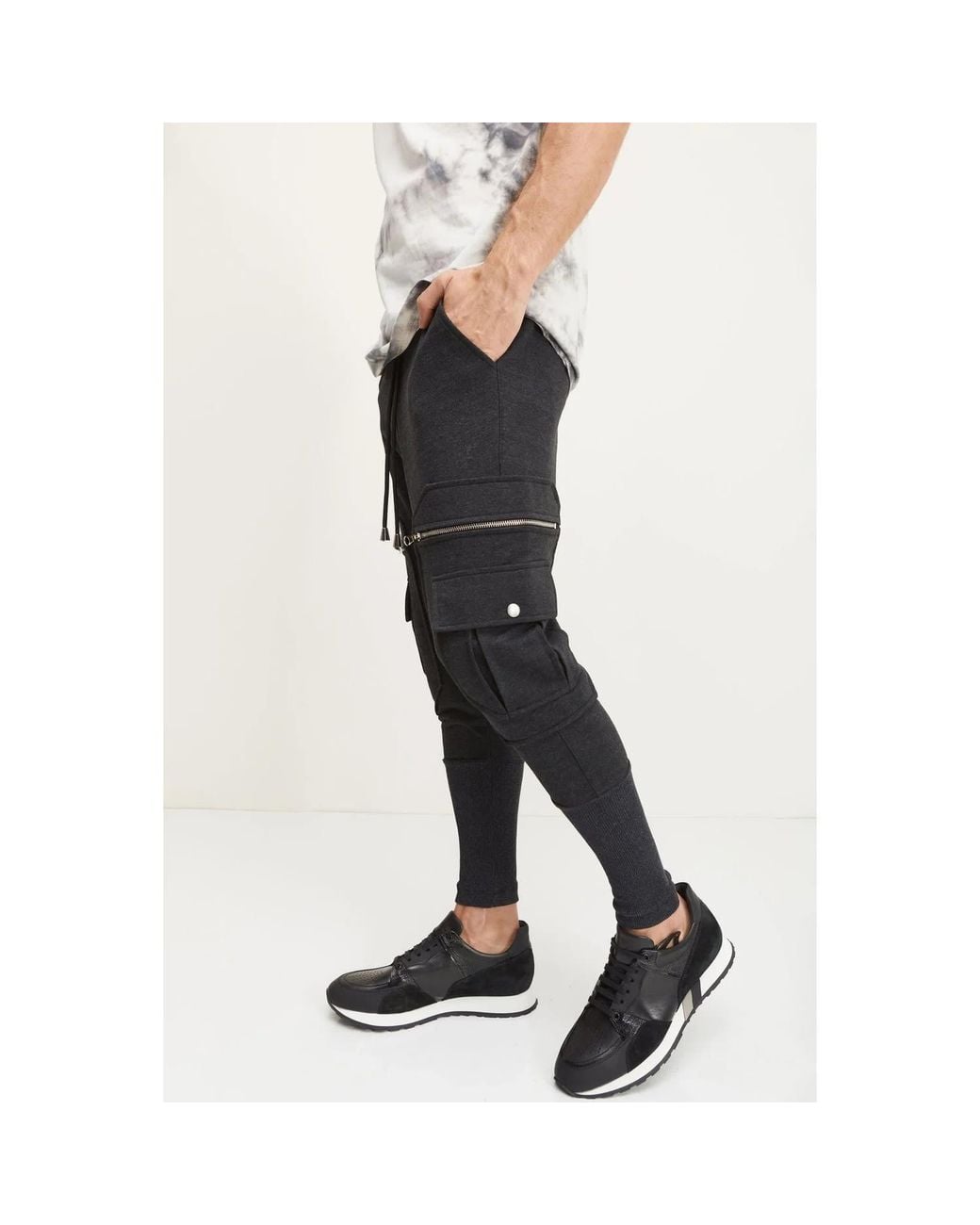 Ron Tomson Black Destination Jogger Pants for men