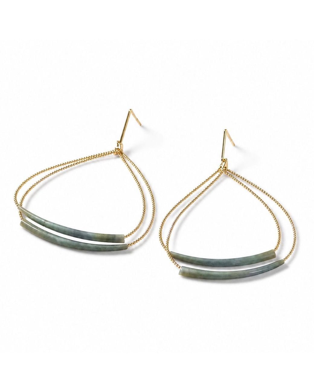 Adha Zelma Metallic Shoal Dentalium Shell Statement Earrings
