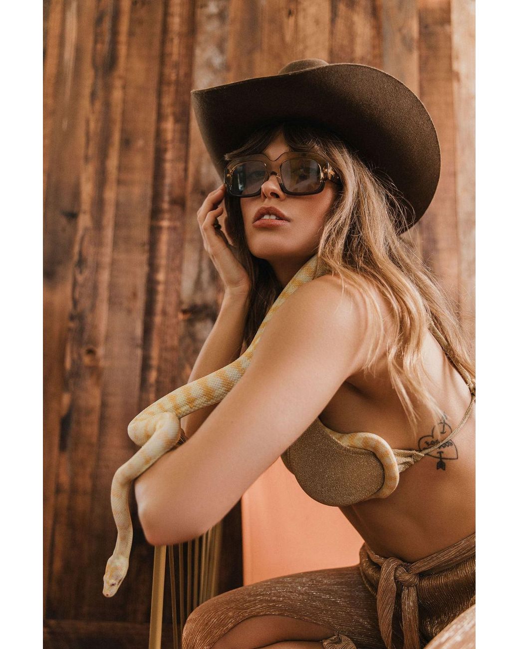 We the Stars Brown Ankh Aura Sunglasses