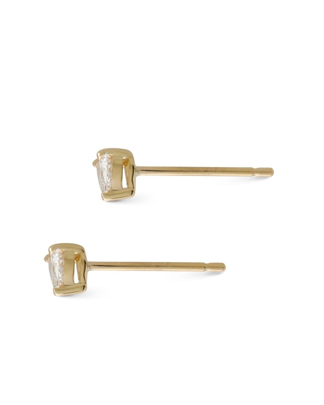 Dolcetto Designs Metallic Lab Grown Diamond Heart Studs
