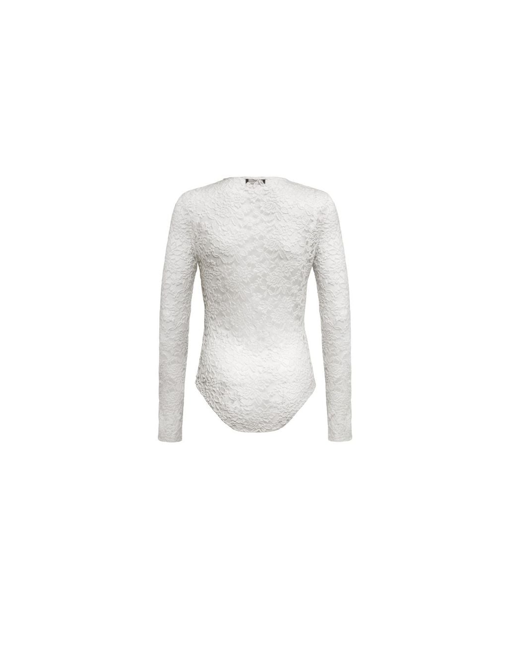 Audrey Vallens White Neutrals Selene Lace Bodysuit Off