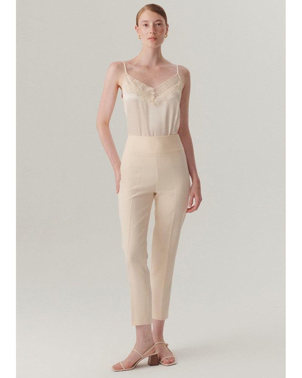 Exquise Natural Neutrals Adalynn Adjustable Thin Strap Blouse