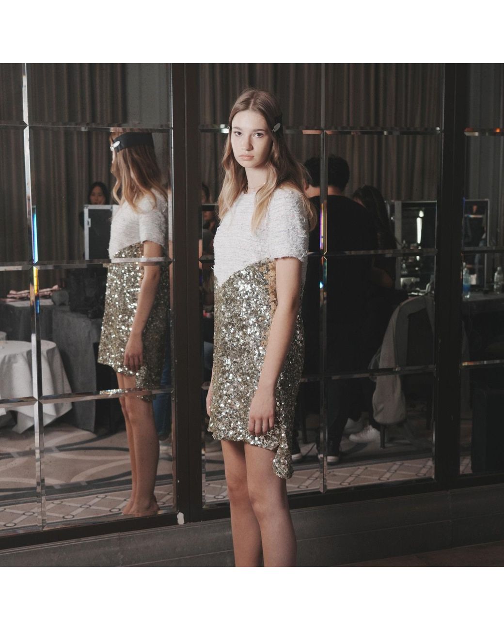 RUE AGTHONIS Natural Littoral Petit Golden Dress