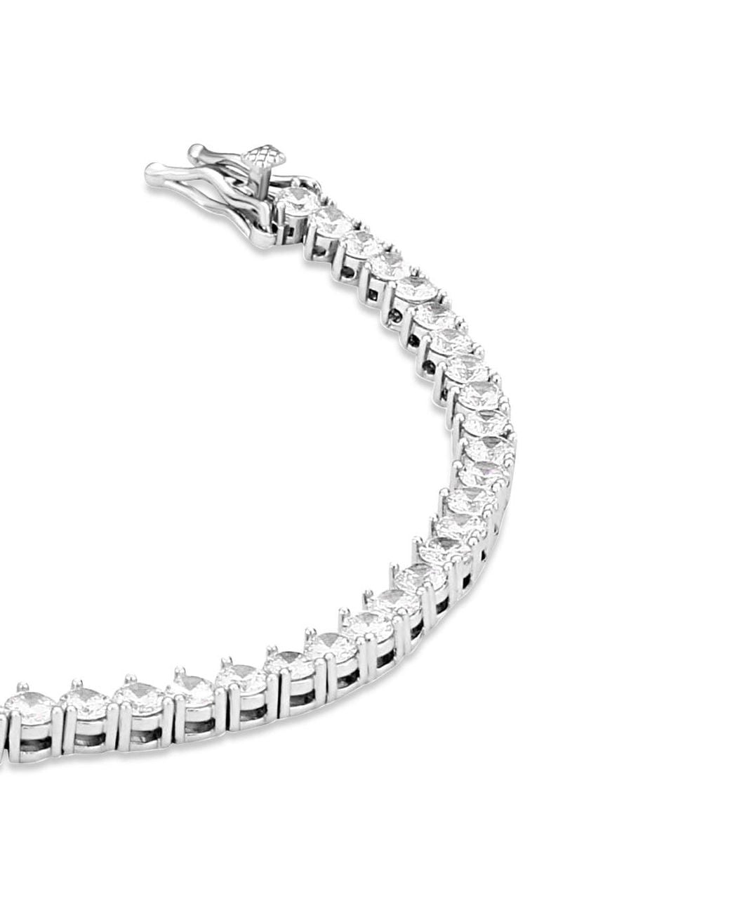 SHYMI Metallic Three Prong Round Tennis Bracelet
