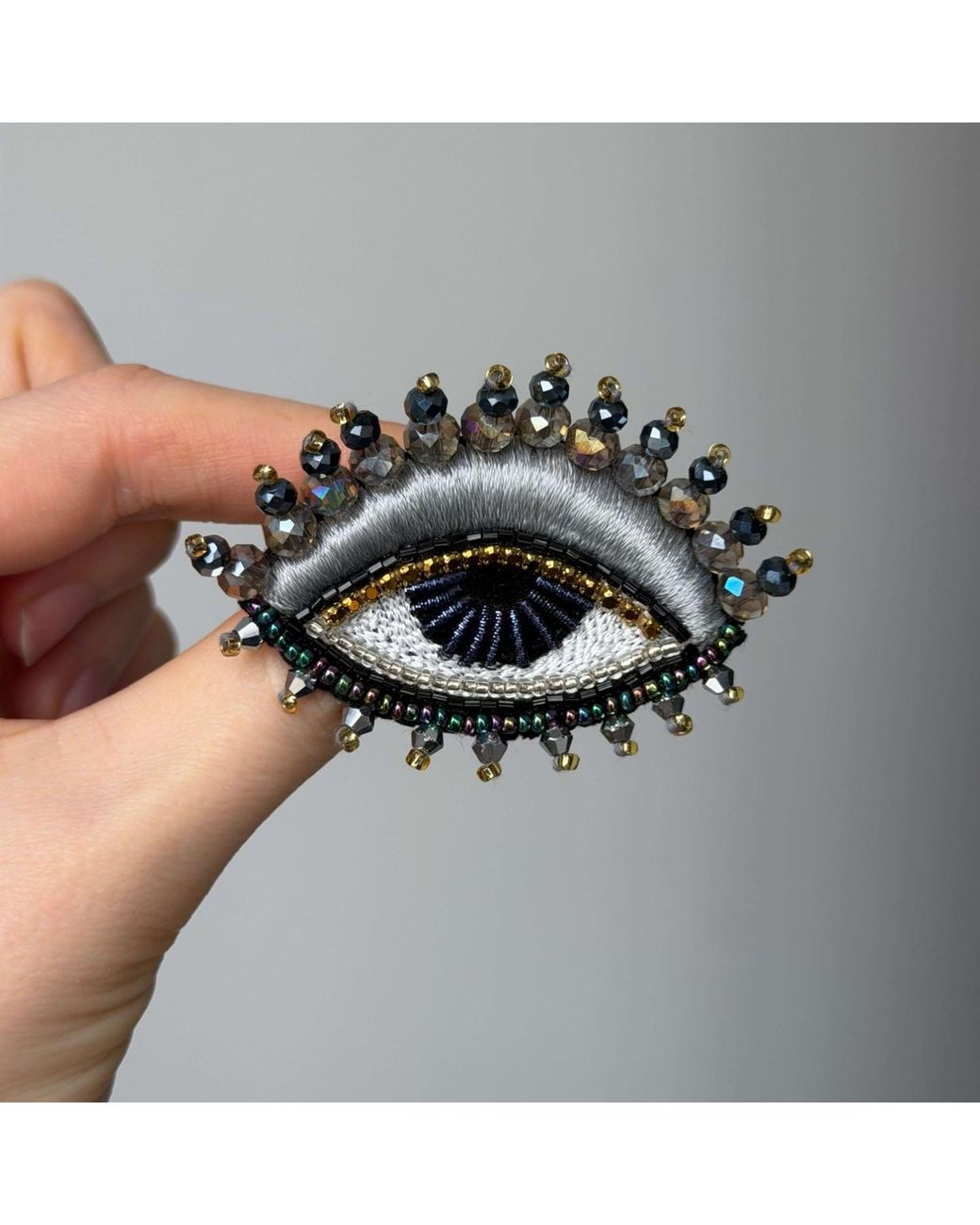 VETKA Metallic Eye Talisman Brooch- Nebula's Secrets