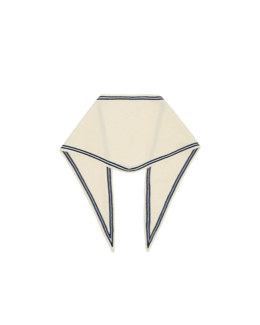 Saachi Green Solid Triangle Ivory Scarf