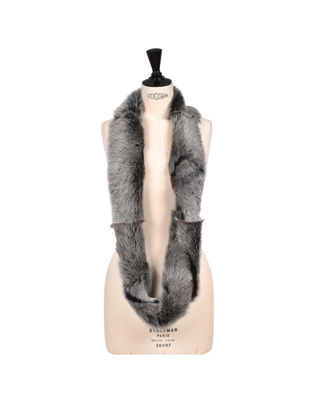 Owen Barry Gray Toscana Sheepskin Ebony Briza Infinity Scarf
