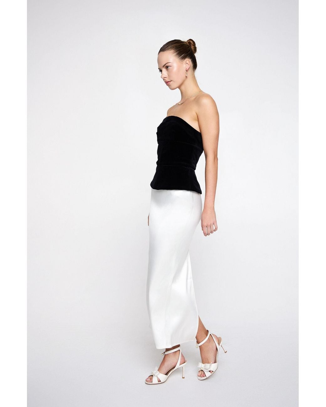 Marieta Yan Black Dahlia Velvet & Satin Dress