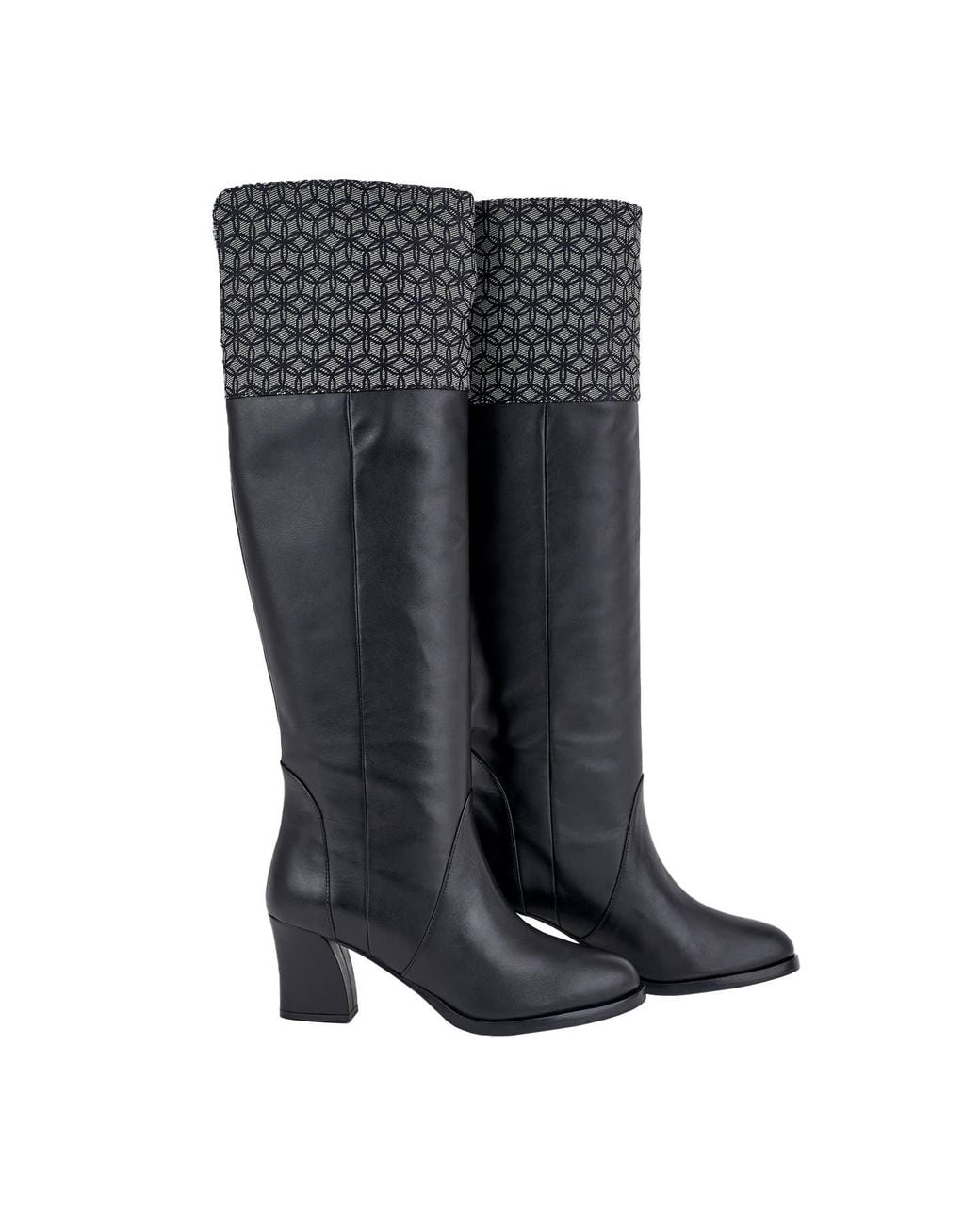 Moon D'elle Black Zenit Knee High Boots