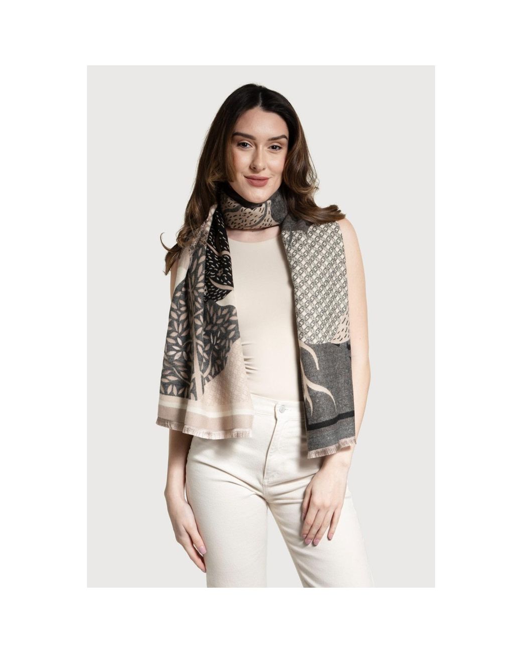 Saachi Natural Nature Reversible Scarf