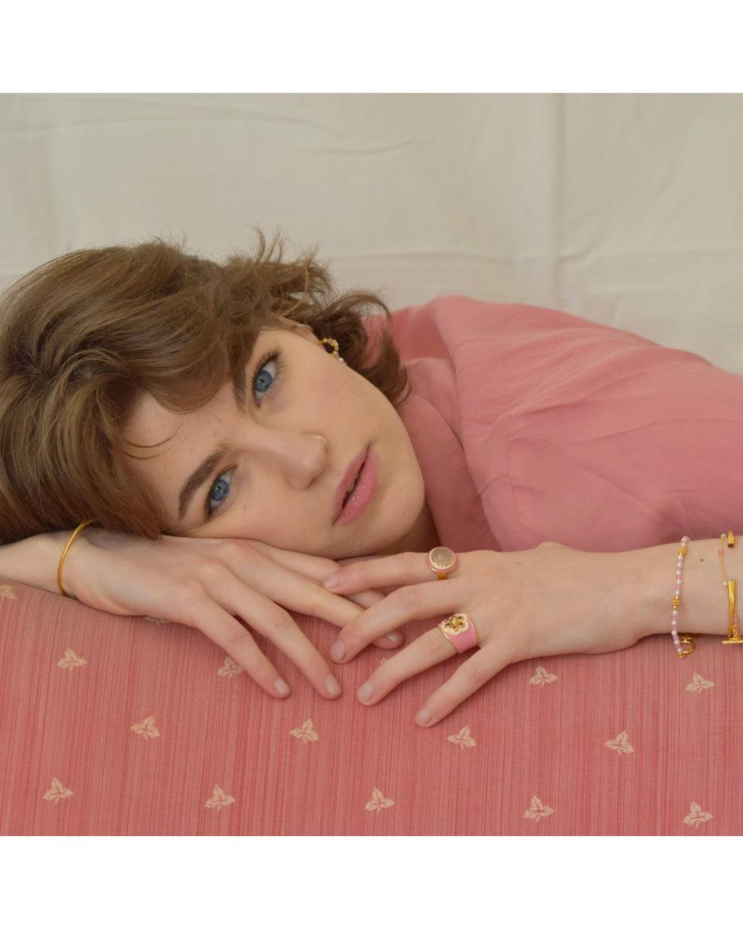 GEM BAZAAR Pink Posy Ring