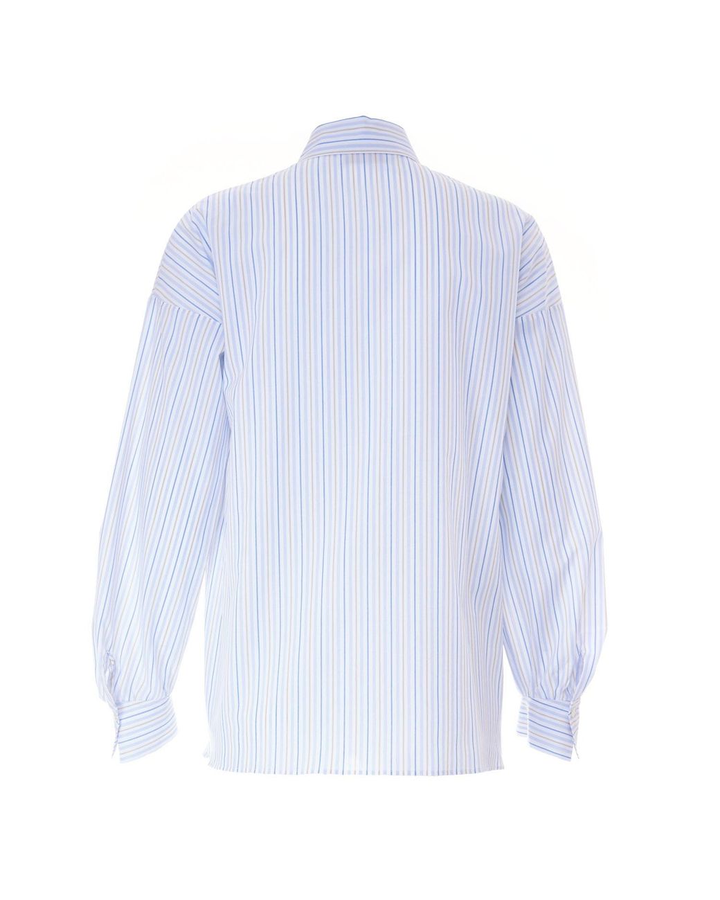 Sofia Tsereteli Blue Striped Cotton Shirt