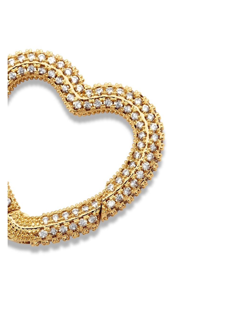Jaredjamin Metallic Heart Pavé Clicker Clasp