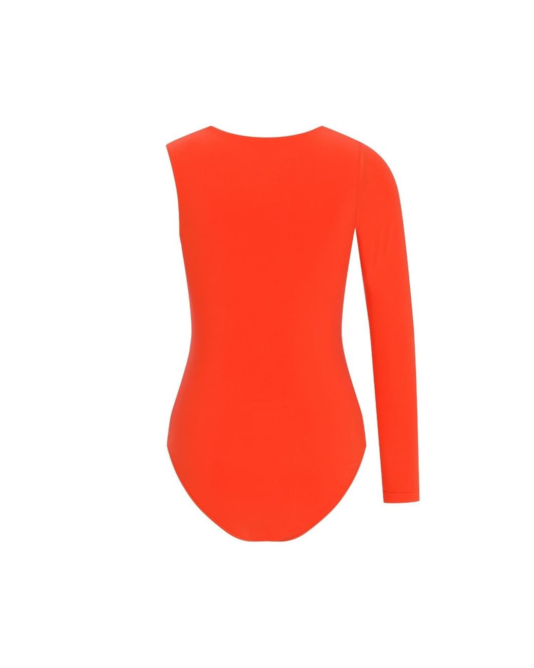 Maan Istanbul Red Asymmetrical Sleeve Bodysuit