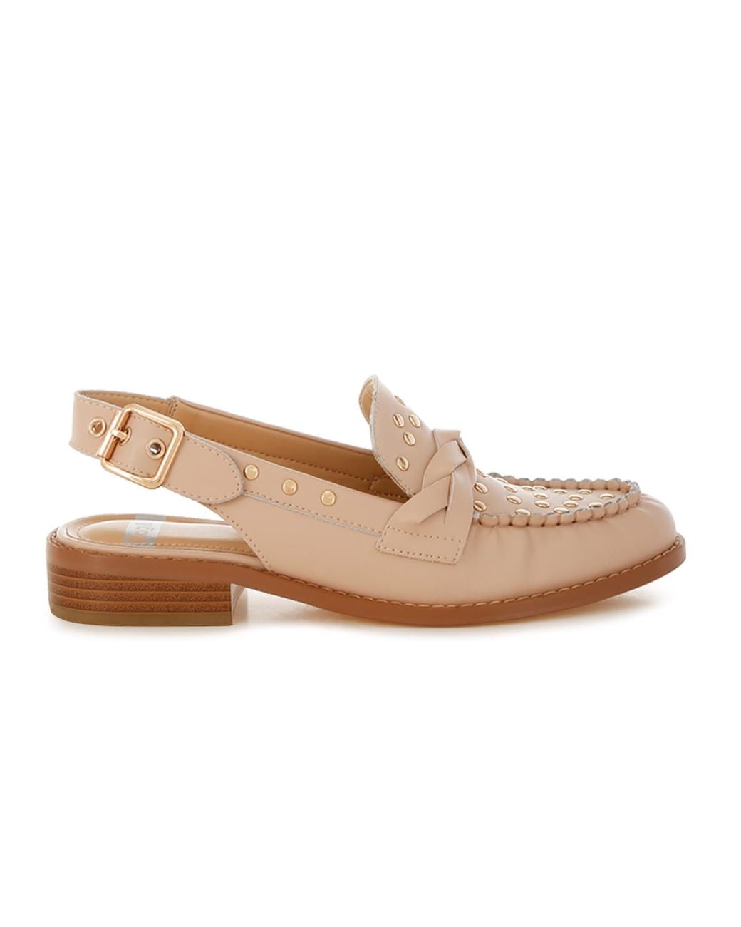 Rag & Co Natural Neutrals Remykin Braided Penny Strap Loafers