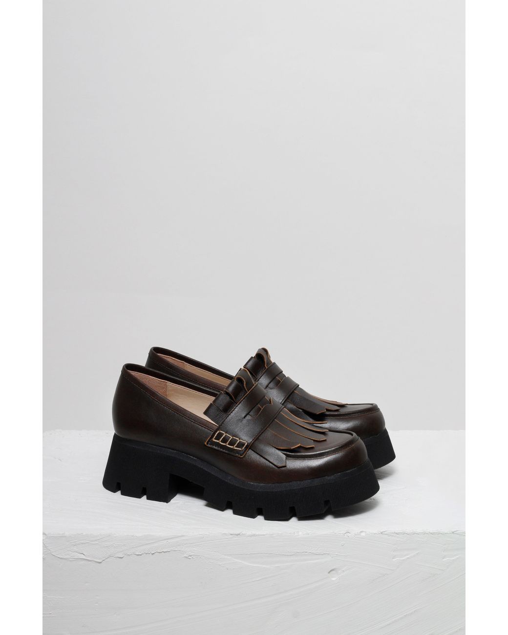 Mafalda Black Francis Fringe Chunky Loafers