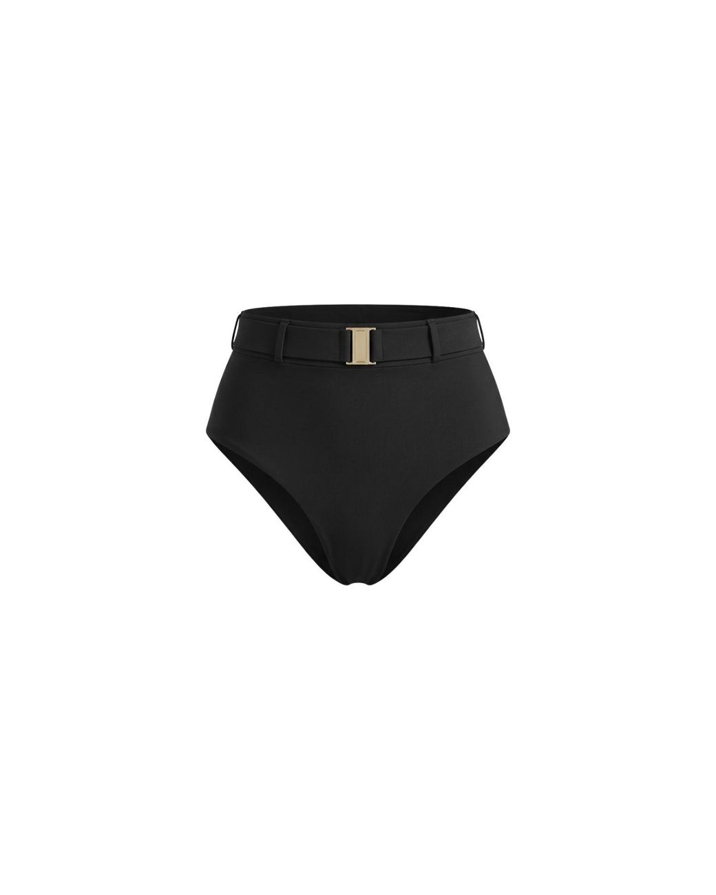 Veroni Swim Black Onyx High Waist Belted Bottom