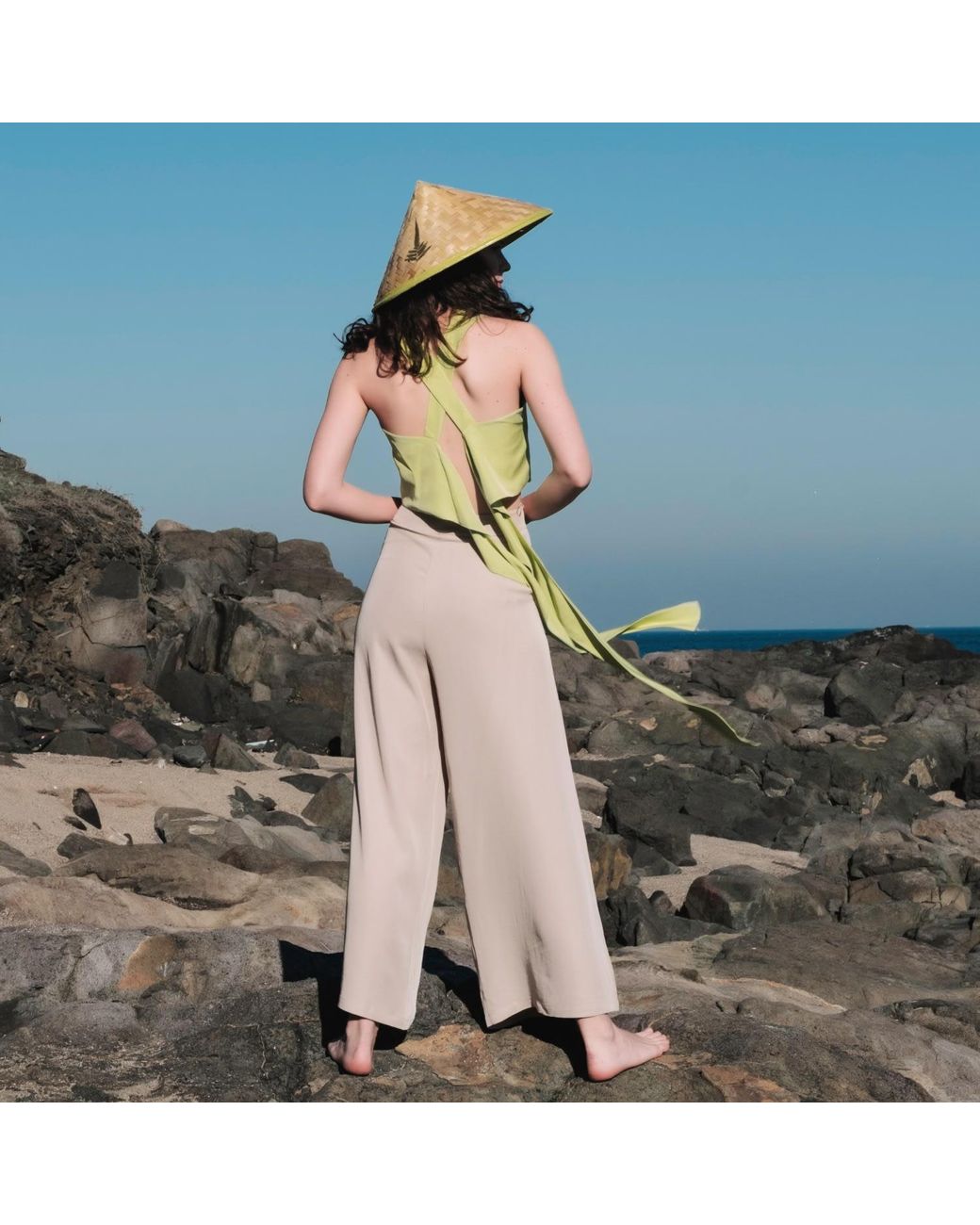 Mirimalist Brown Neutrals Sand Loose Pants Ecru