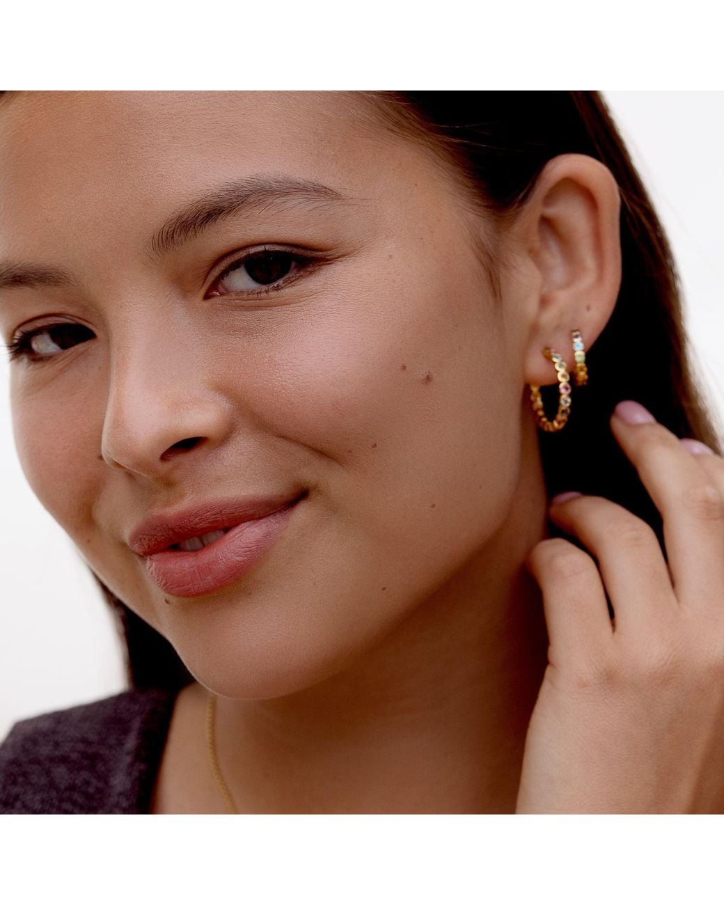 Dower & Hall Metallic Large Tutti Frutti Hoops