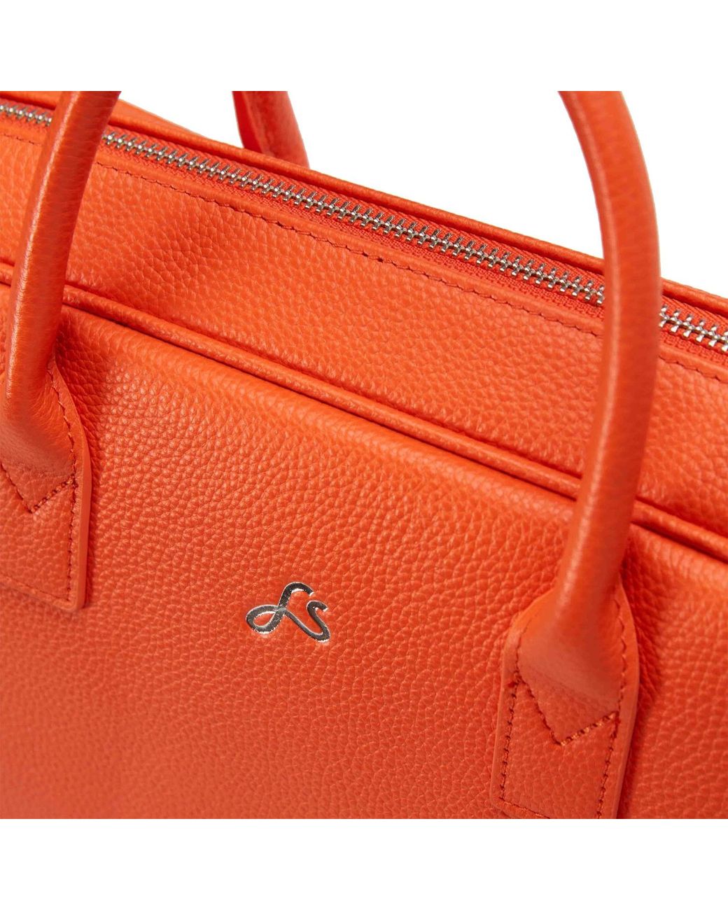 Fenella Smith Orange Flynn Laptop Bag for men