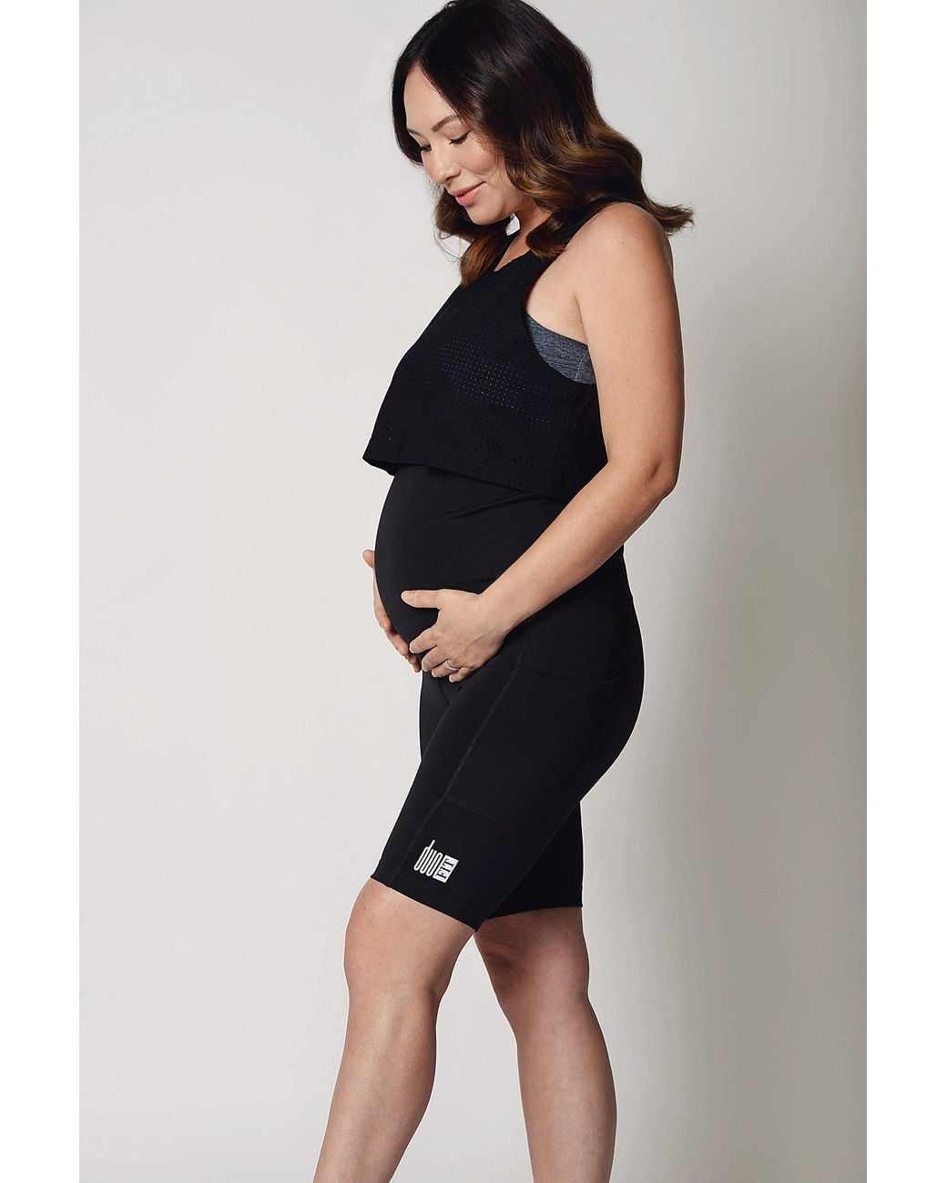 Duofit Maternity Activewear Blue Bobbi Maternity Biker Shorts