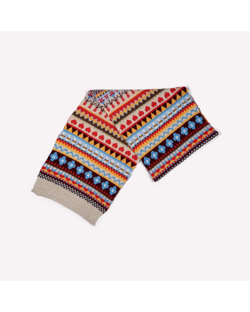 Gigi Knitwear Red Bee Garden Scarf