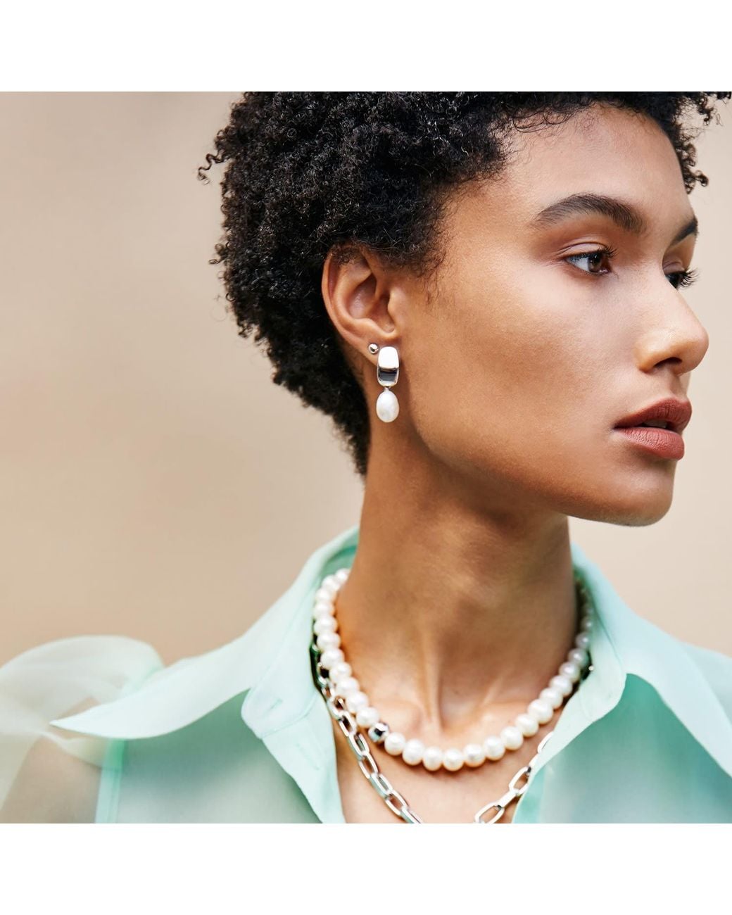 Biko Jewellery Metallic Mirage Pearl Studs