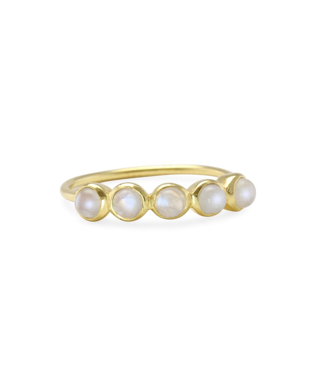 Isla Silver Metallic Harmonic Dainty Moonstone Ring