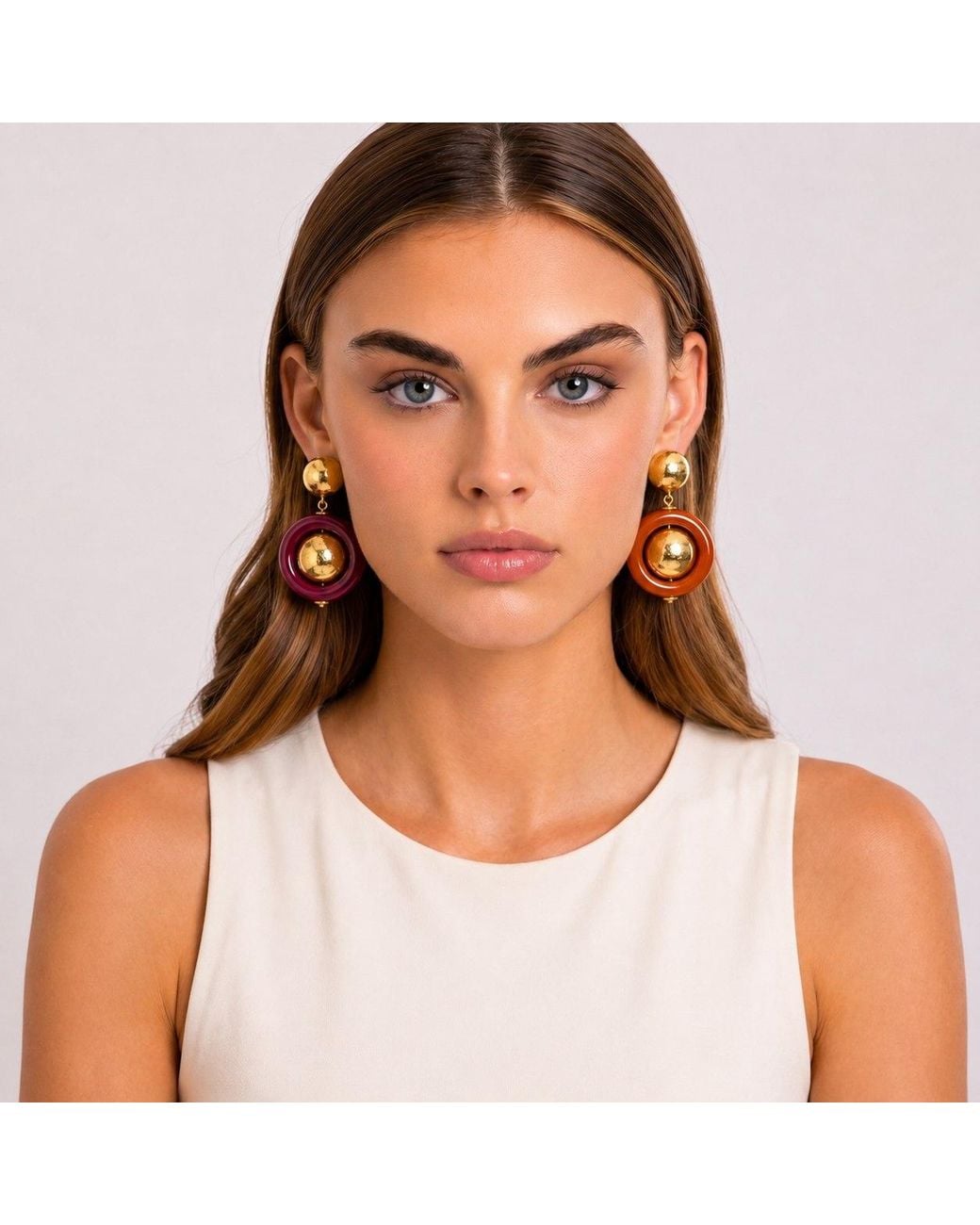 Michael Nash Jewelry Brown Delaney And Tobacco Drop Earrings