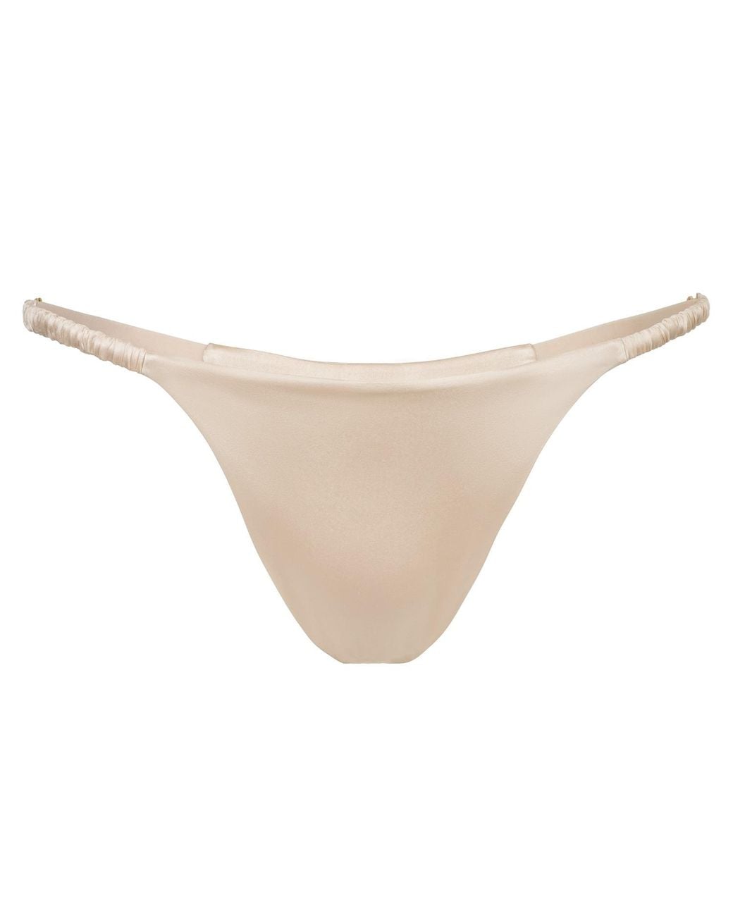 Black Heart Lingerie Natural Ruched Silk Thong