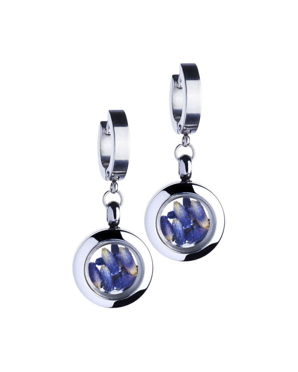 My Little Nature Blue Huggie Earrings