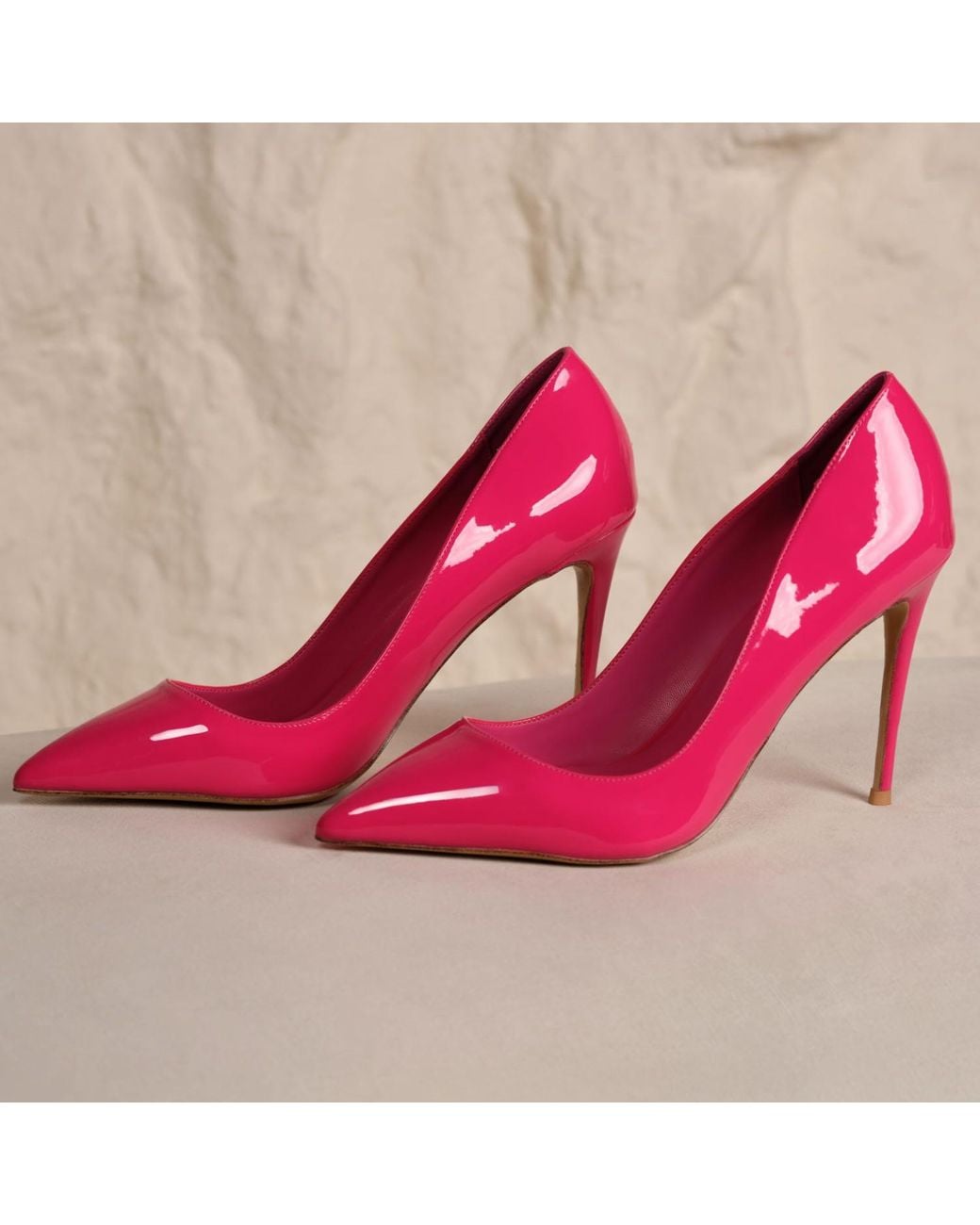 Subashini Heels Pink Fuchsia Mirror Stiletto Pumps