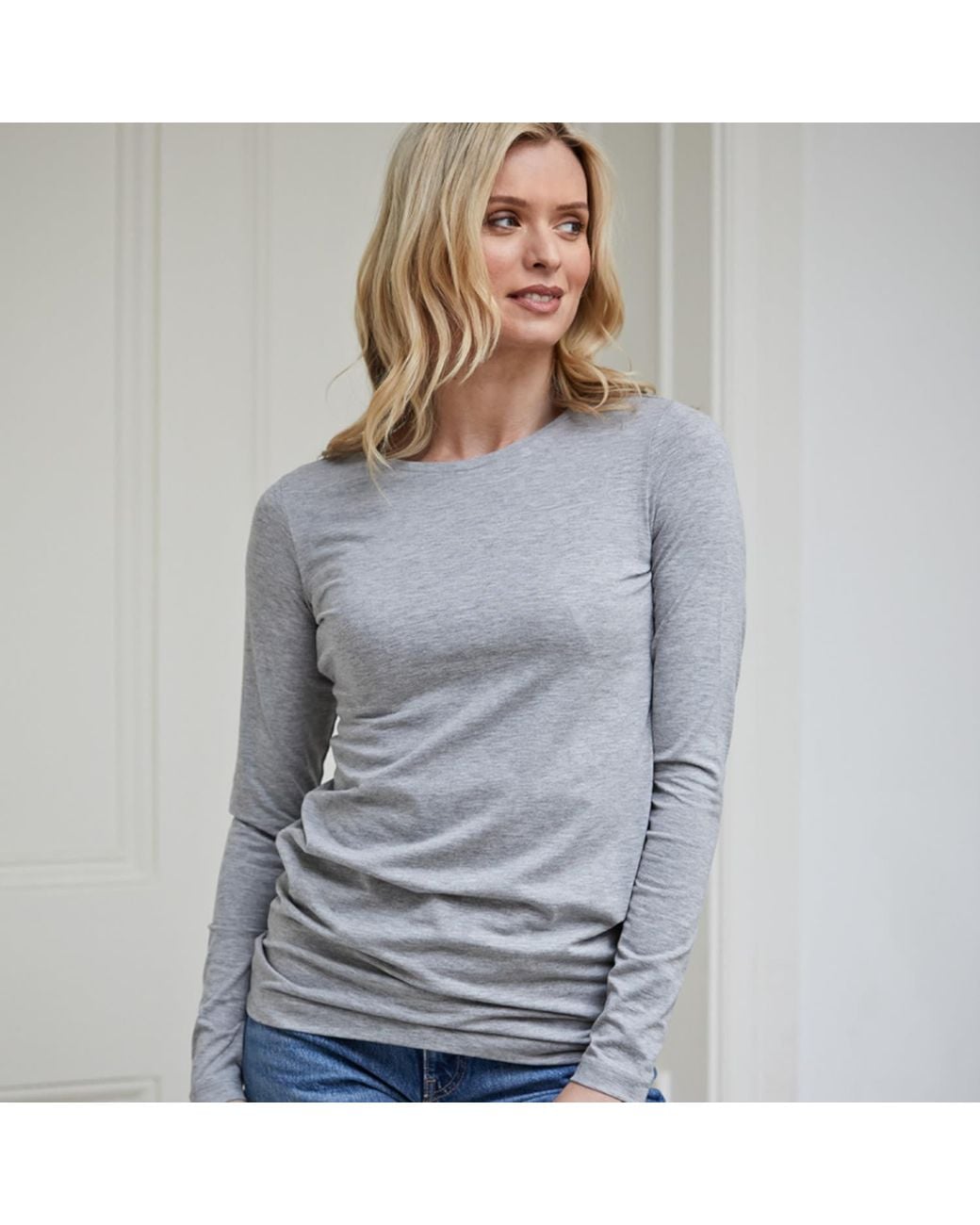 Cove Gray Long Length Tee