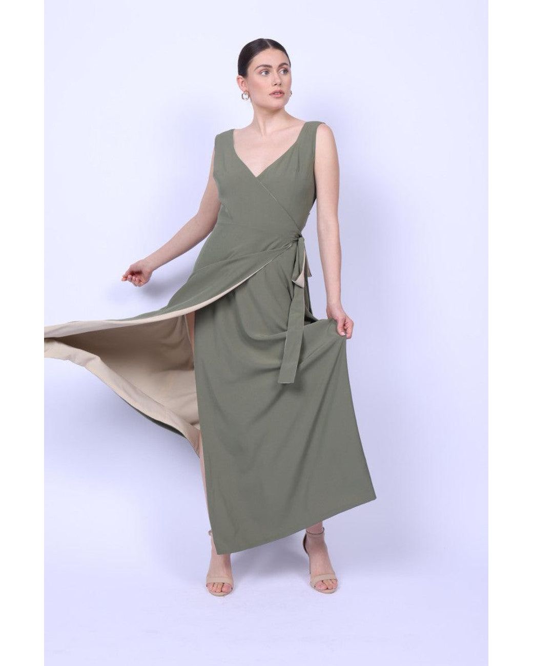 Mary Dickow Green Neutrals Malaika Dress