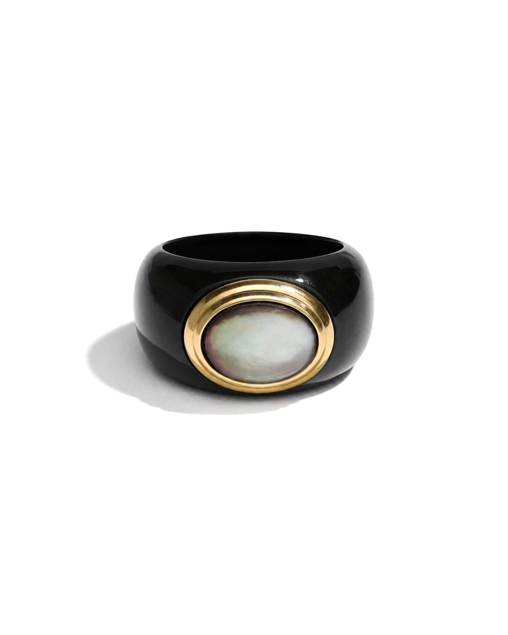 Stone Fruit Black Core Ring Resin