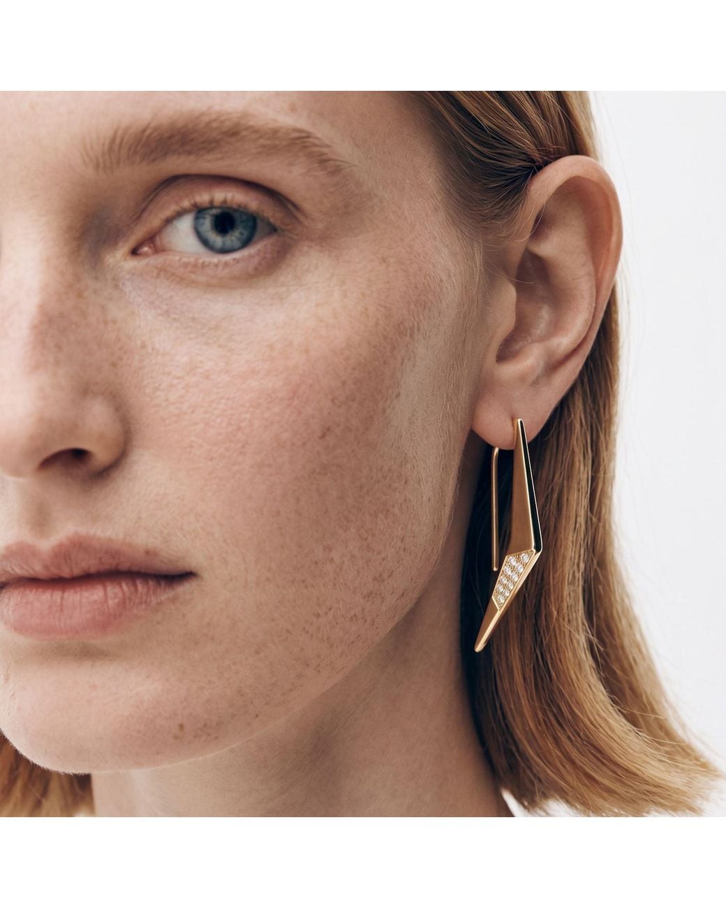 Gutta Design Metallic Boomerang Earring Plated