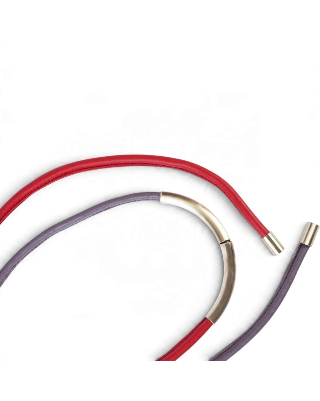 Svetlana Vukov Red Fluid Lines Necklace