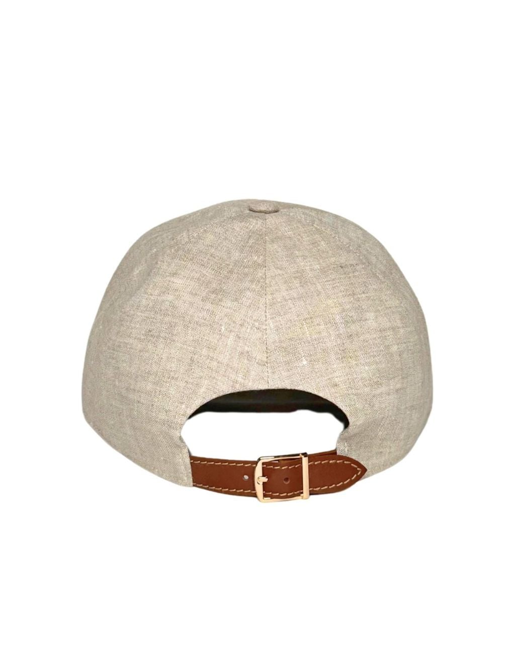 Cachemio Neutrals Natural Unbleached Linen Baseball Cap for men