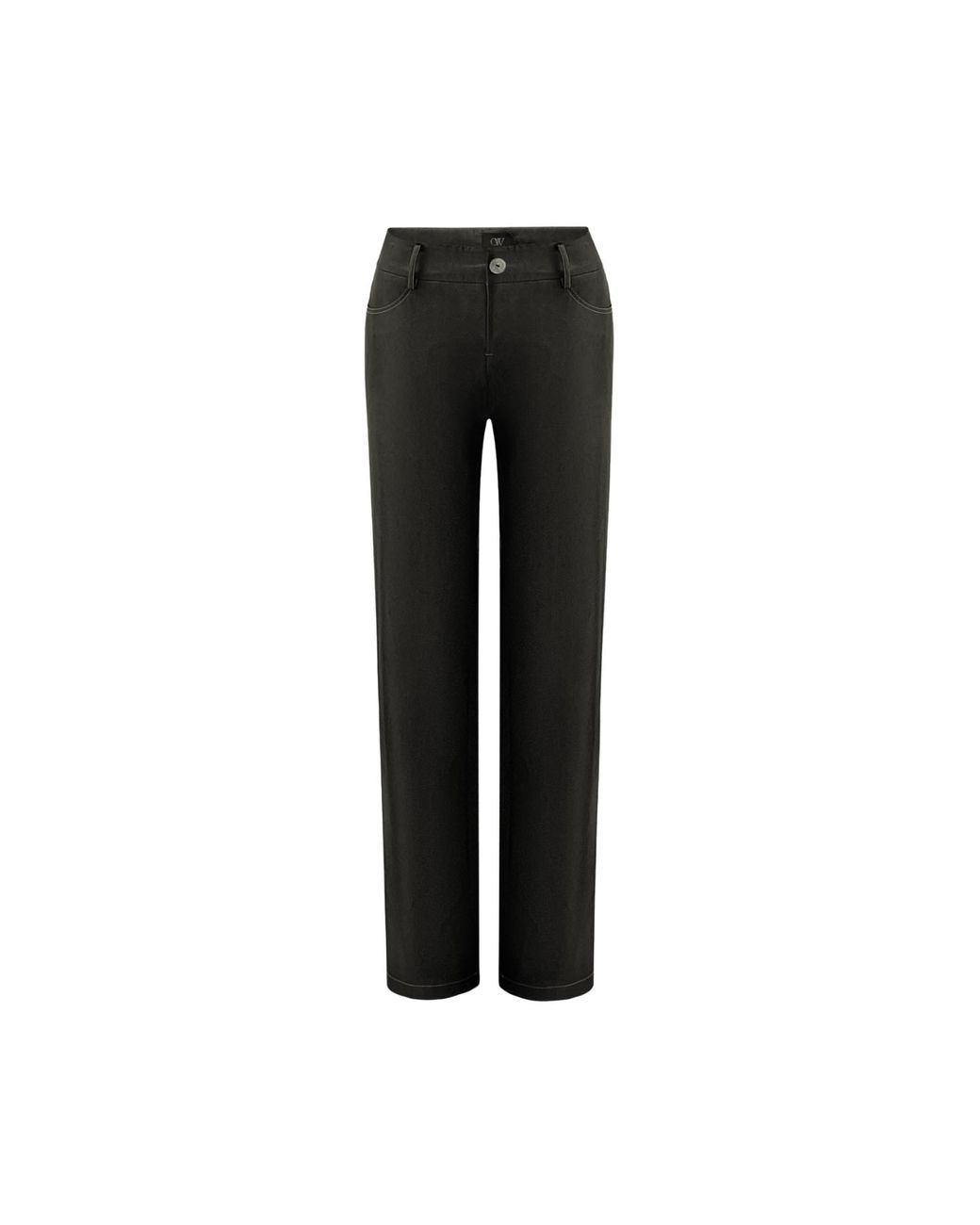 OW Collection Black Bella Faux Leather Pants
