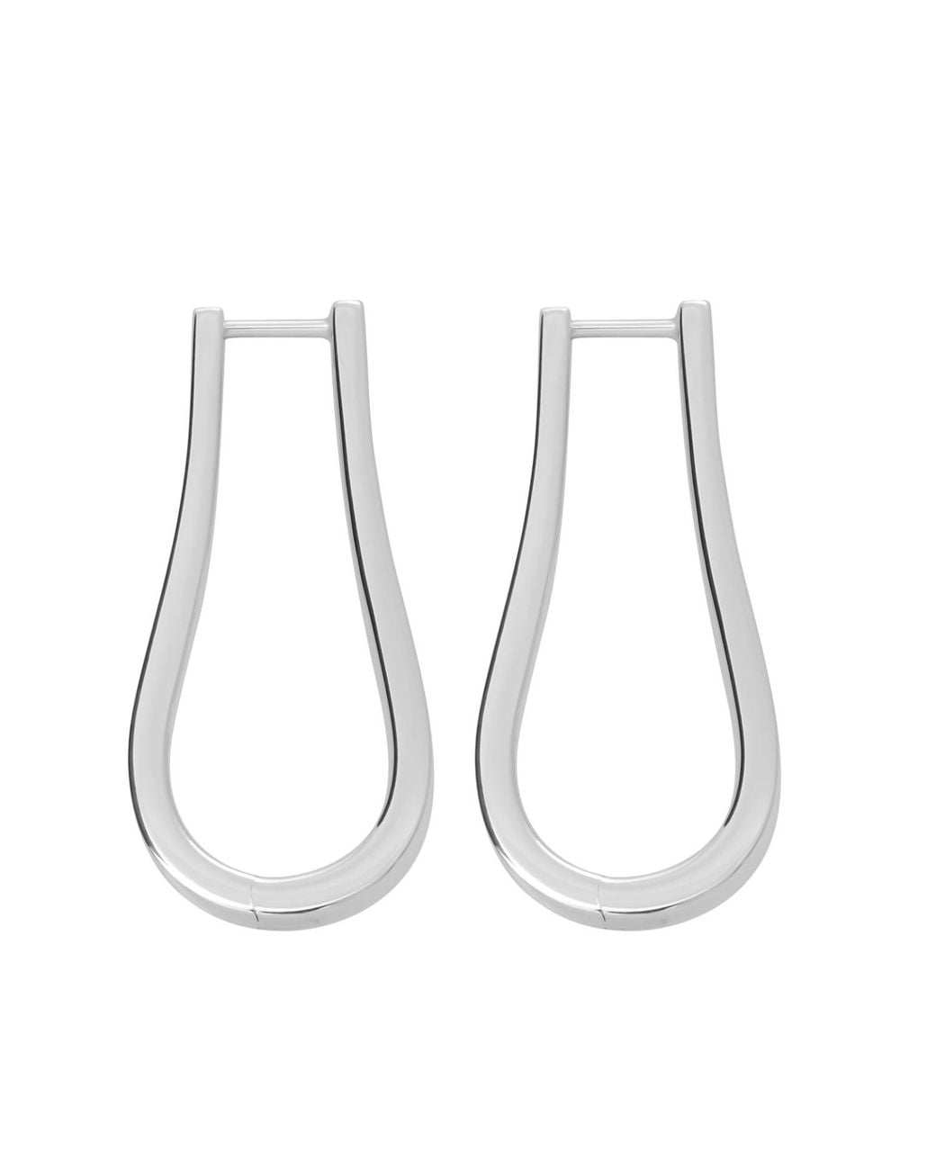 Lucy Quartermaine White Solid Sterling Petal Hoops Extra Large