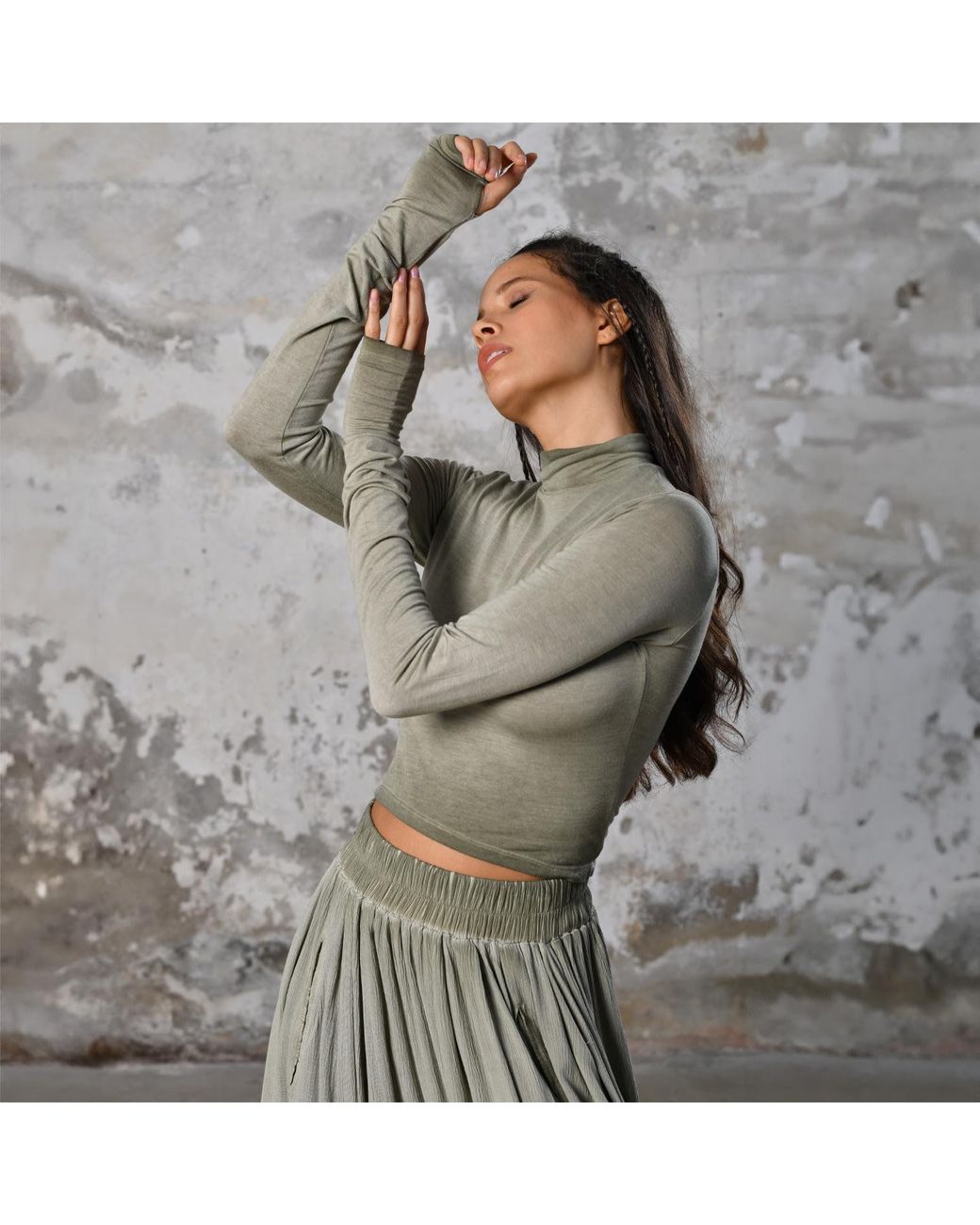 Zhenabia Green Na Body Khaki