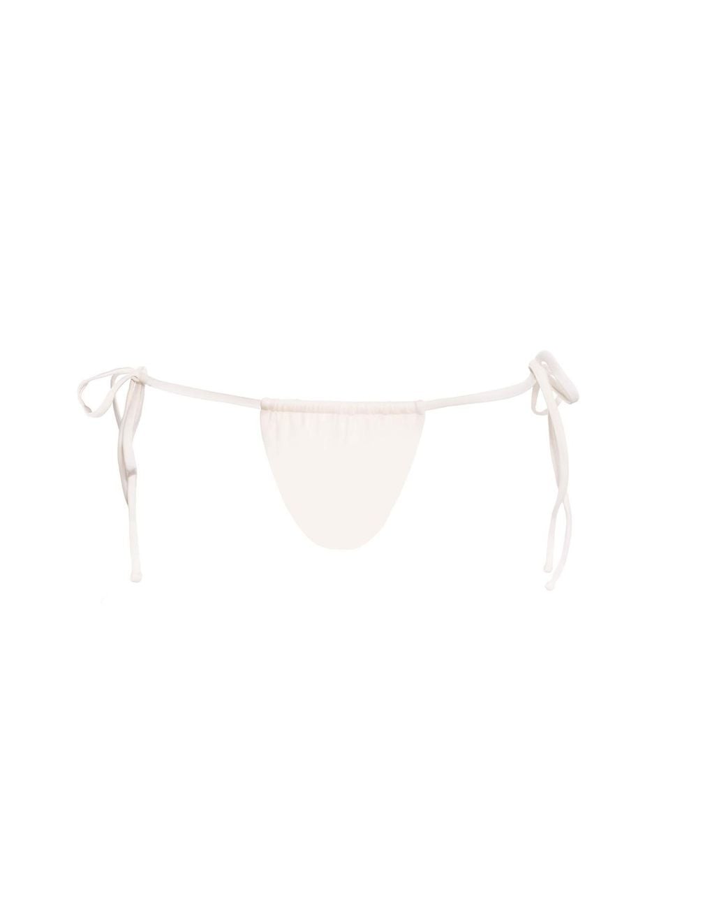 Moorea Swim White Low Brief With Laces