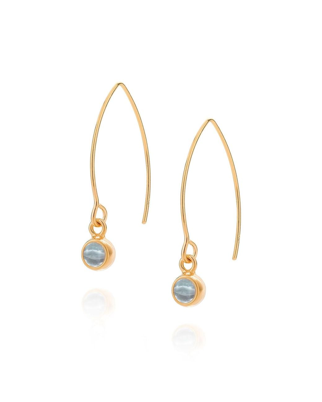 Nellou Jewellery Metallic Topaz Gem Dot Arc Earrings
