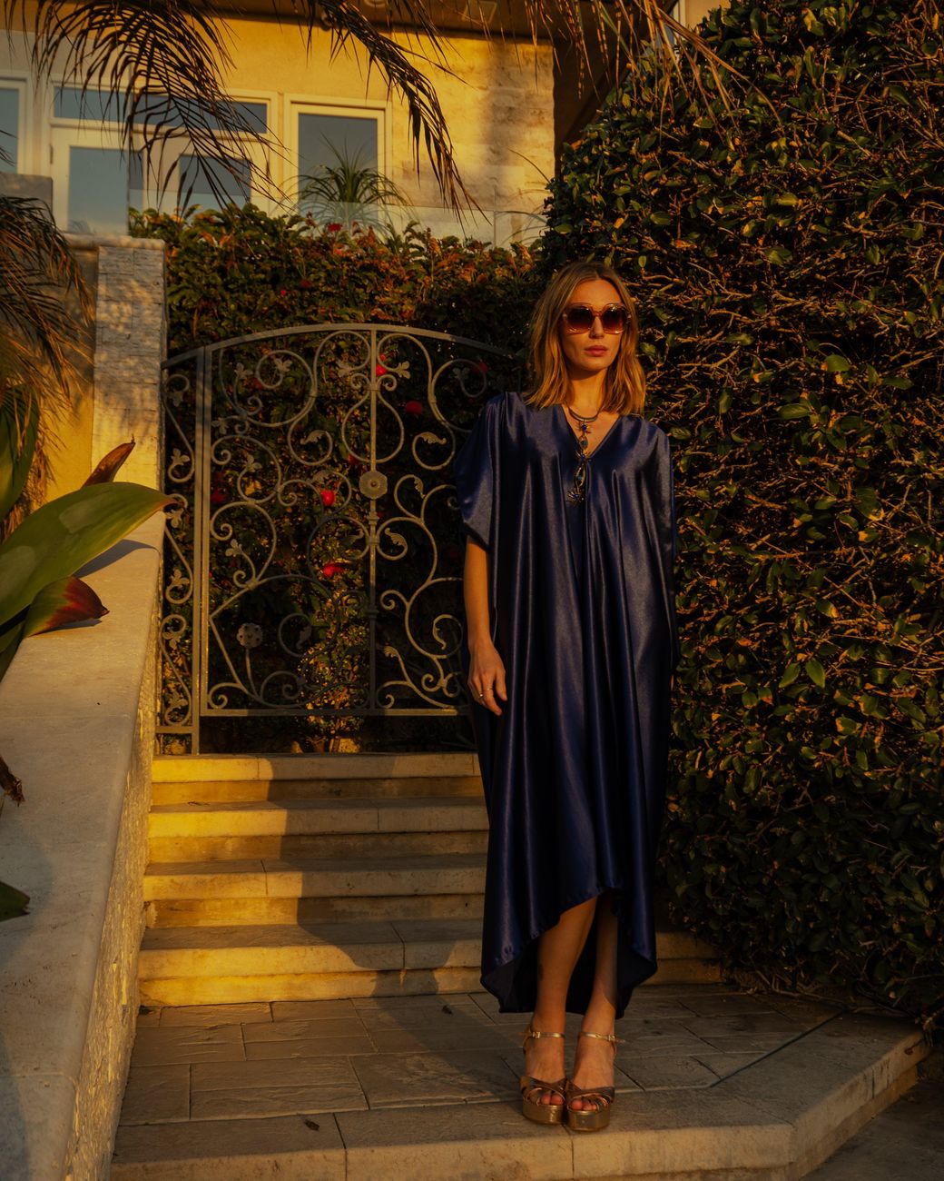 Jennafer Grace Blue Shadow Caftan